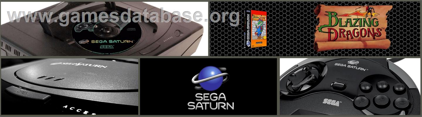 Blazing Dragons - Sega Saturn - Artwork - Marquee