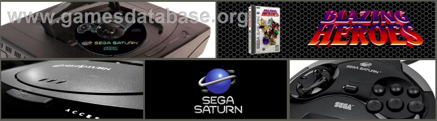 Blazing Heroes - Sega Saturn - Artwork - Marquee