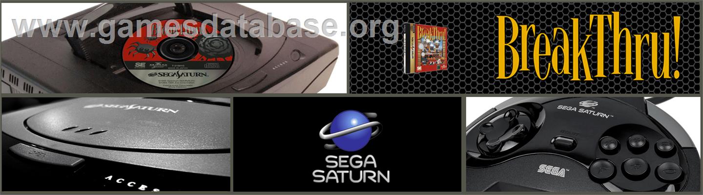 BreakThru! - Sega Saturn - Artwork - Marquee