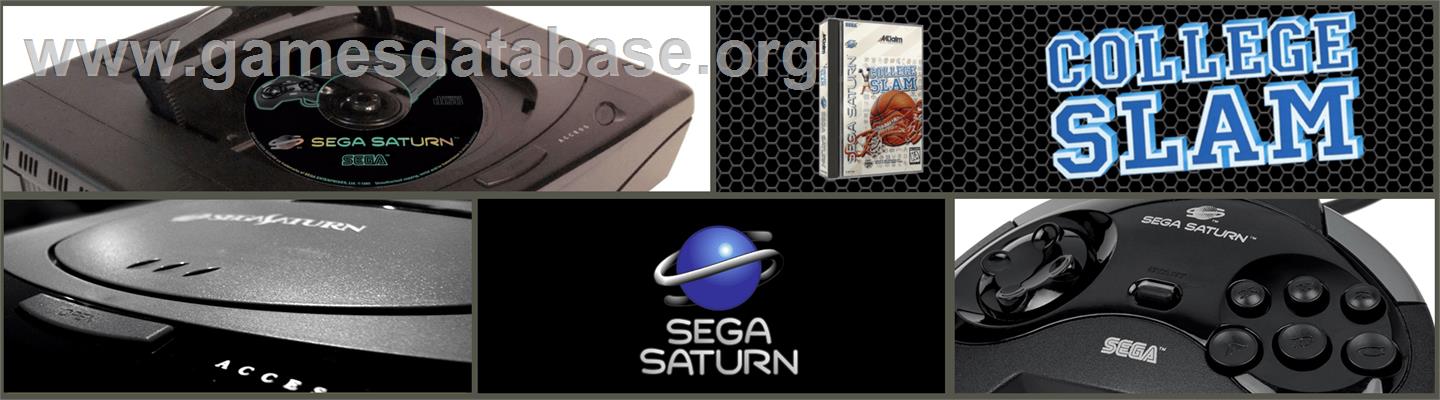 College Slam - Sega Saturn - Artwork - Marquee