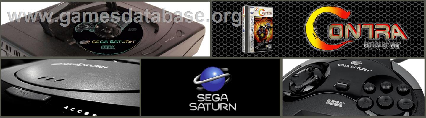 Contra - Legacy of War - Sega Saturn - Artwork - Marquee
