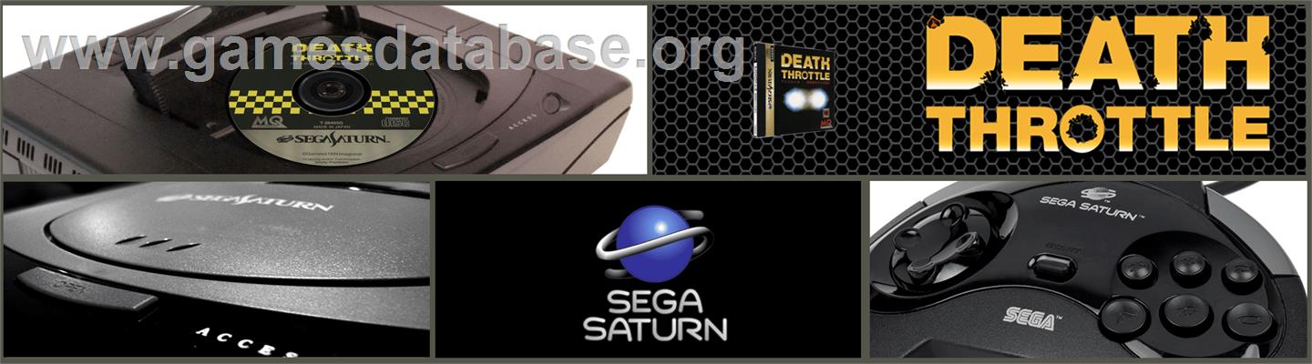 Death Throttle - Kakuzetsu Toshi Kara no Dasshutsu - Sega Saturn - Artwork - Marquee