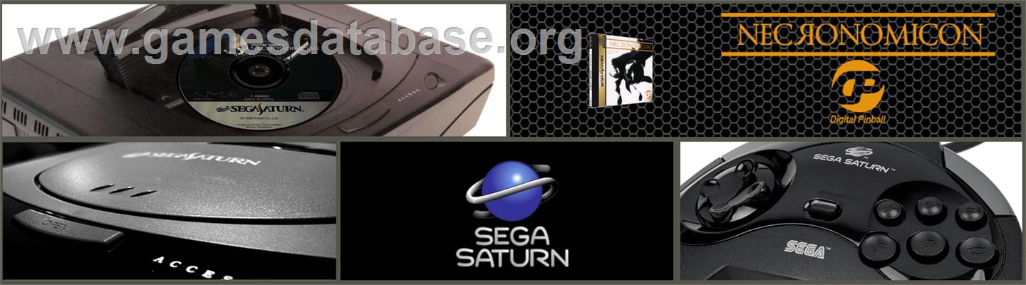 Digital Pinball - Necronomicon - Sega Saturn - Artwork - Marquee