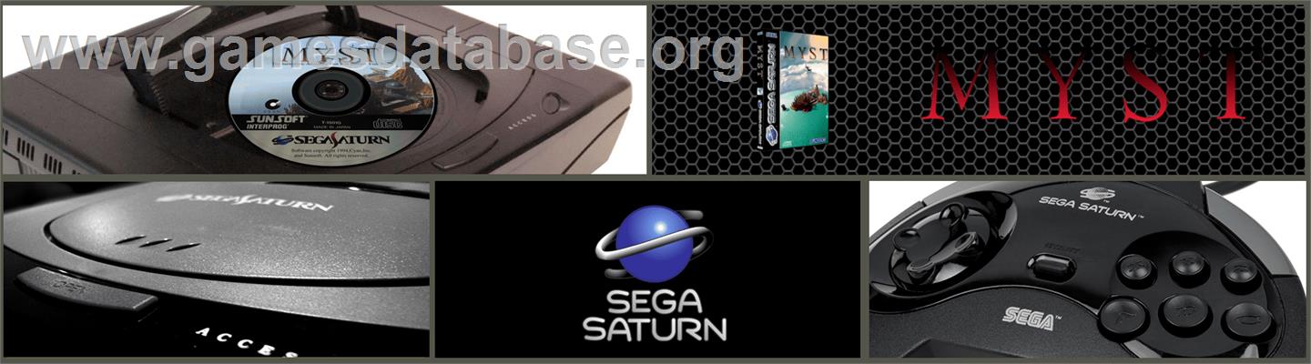 Myst - Sega Saturn - Artwork - Marquee