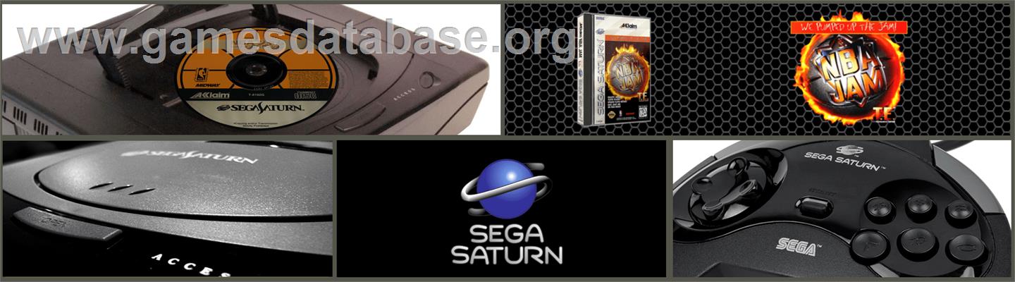 NBA Jam TE - Sega Saturn - Artwork - Marquee