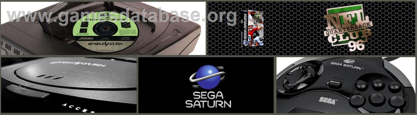 NFL Quarterback Club '96 - Sega Saturn - Artwork - Marquee