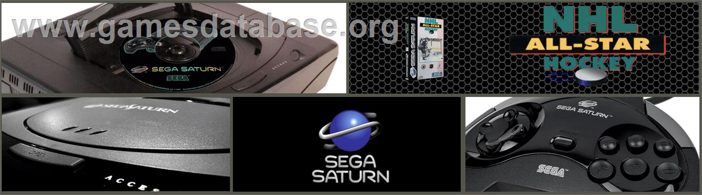 NHL All-Star Hockey - Sega Saturn - Artwork - Marquee