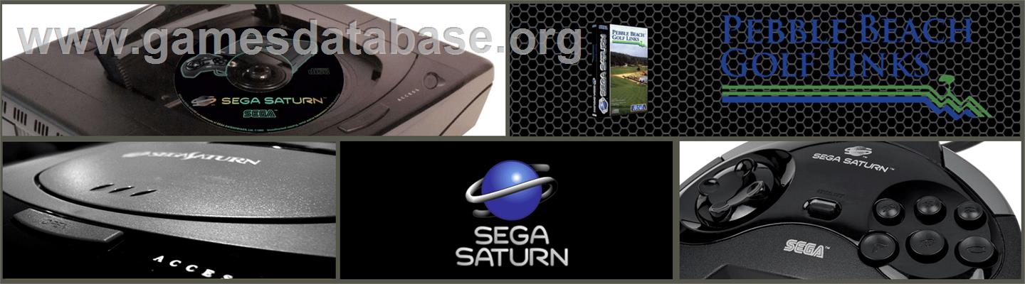 Pebble Beach Golf Links - Sega Saturn - Artwork - Marquee