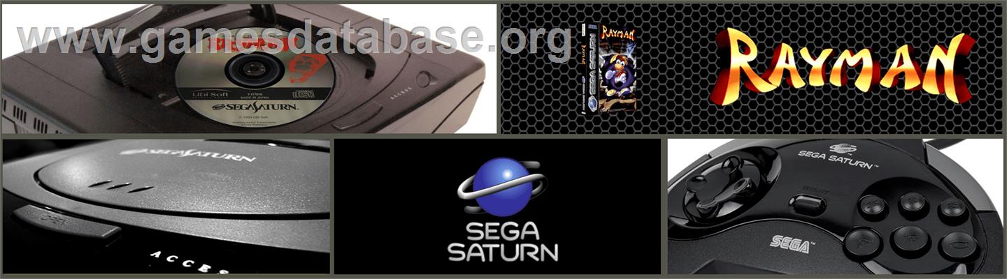 Rayman - Sega Saturn - Artwork - Marquee