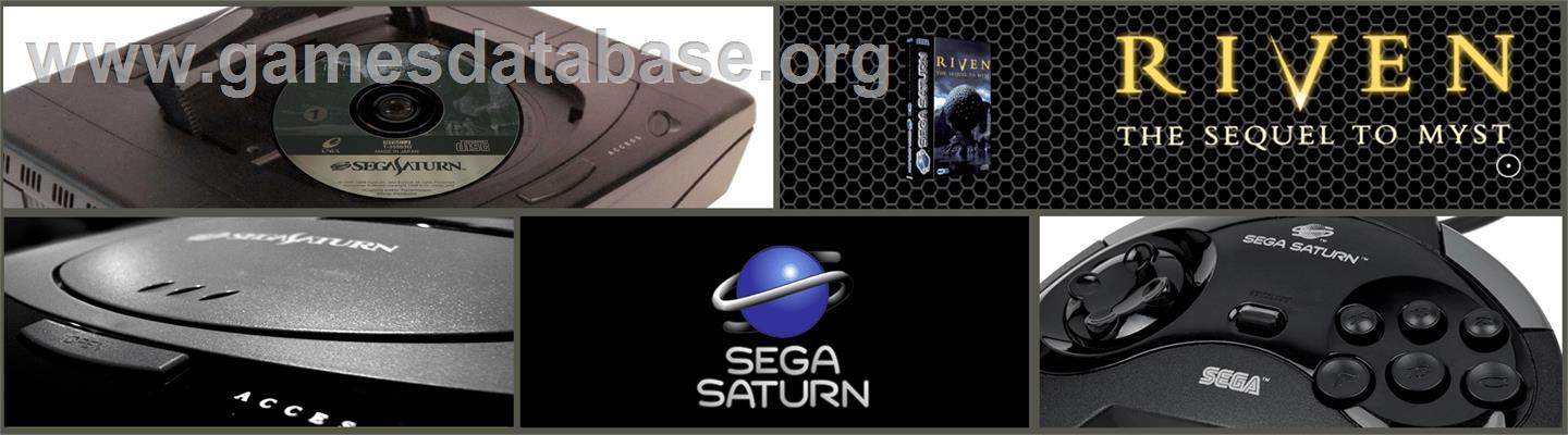 Riven - The Sequel to Myst - Sega Saturn - Artwork - Marquee