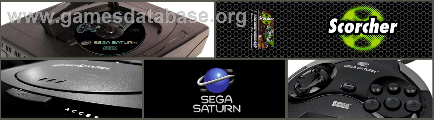 Scorcher - Sega Saturn - Artwork - Marquee