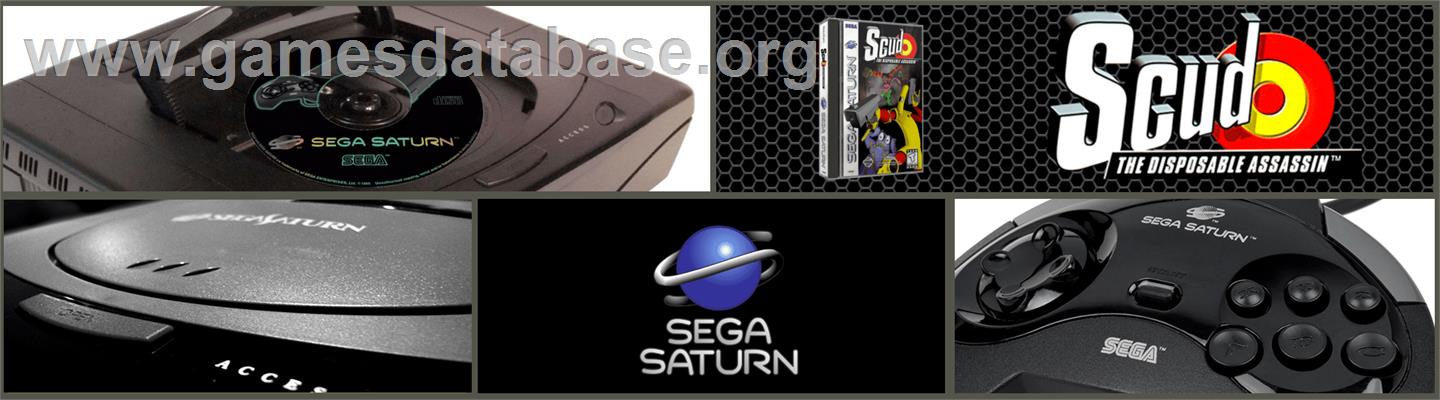 Scud: The Disposable Assassin - Sega Saturn - Artwork - Marquee