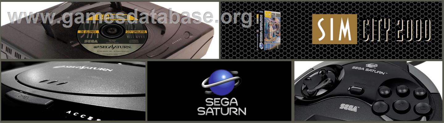 Sim City 2000 - Sega Saturn - Artwork - Marquee