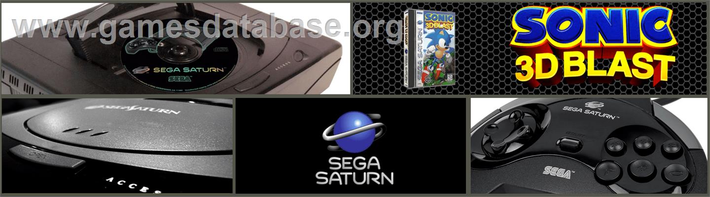 Sonic 3D Blast - Sega Saturn - Artwork - Marquee