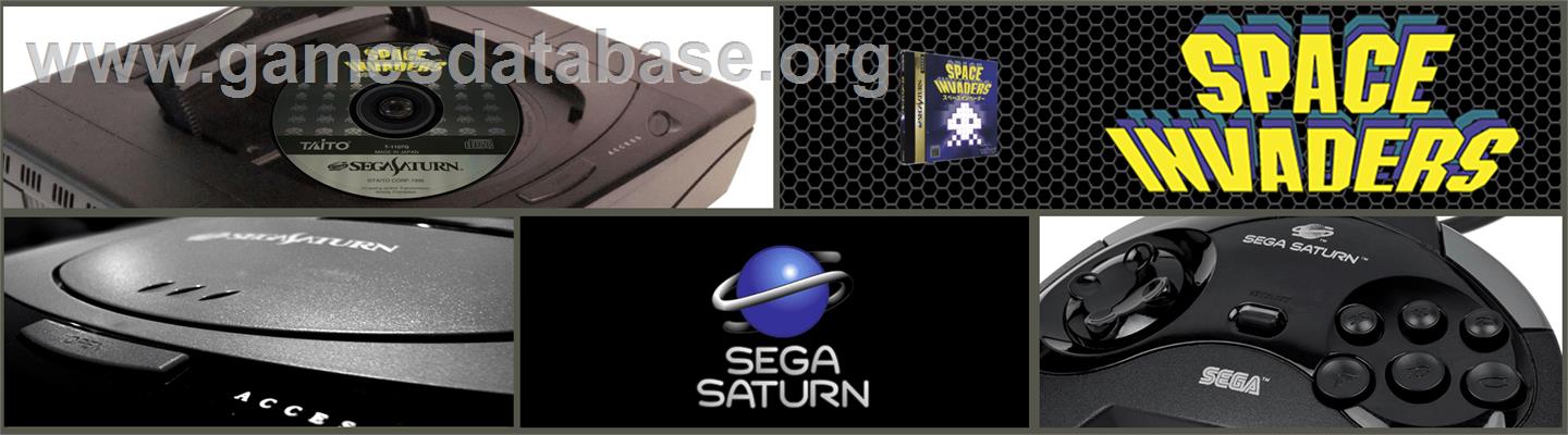 Space Invaders - Sega Saturn - Artwork - Marquee