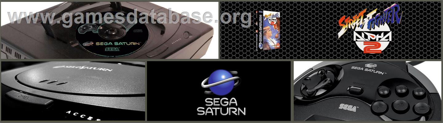 Street Fighter Alpha 2 - Sega Saturn - Artwork - Marquee