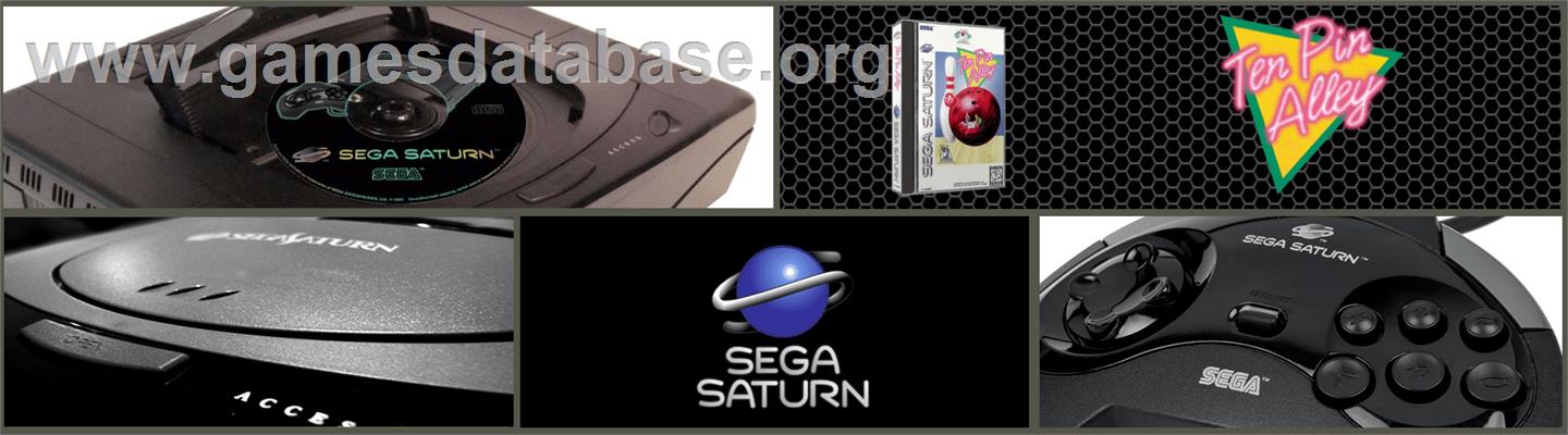 Ten Pin Alley - Sega Saturn - Artwork - Marquee