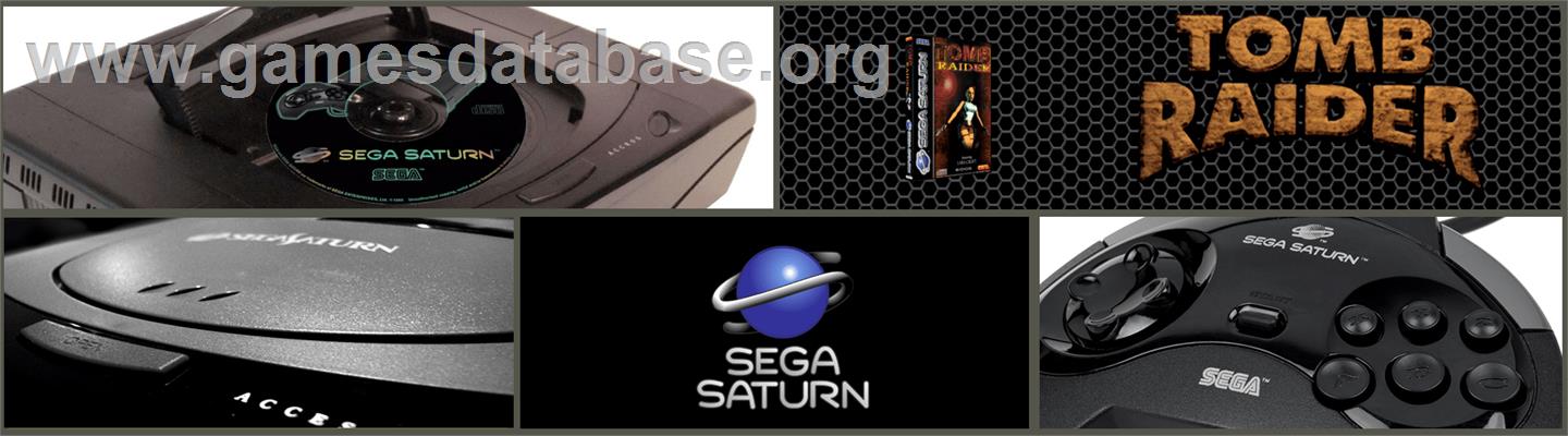 Tomb Raider - Sega Saturn - Artwork - Marquee