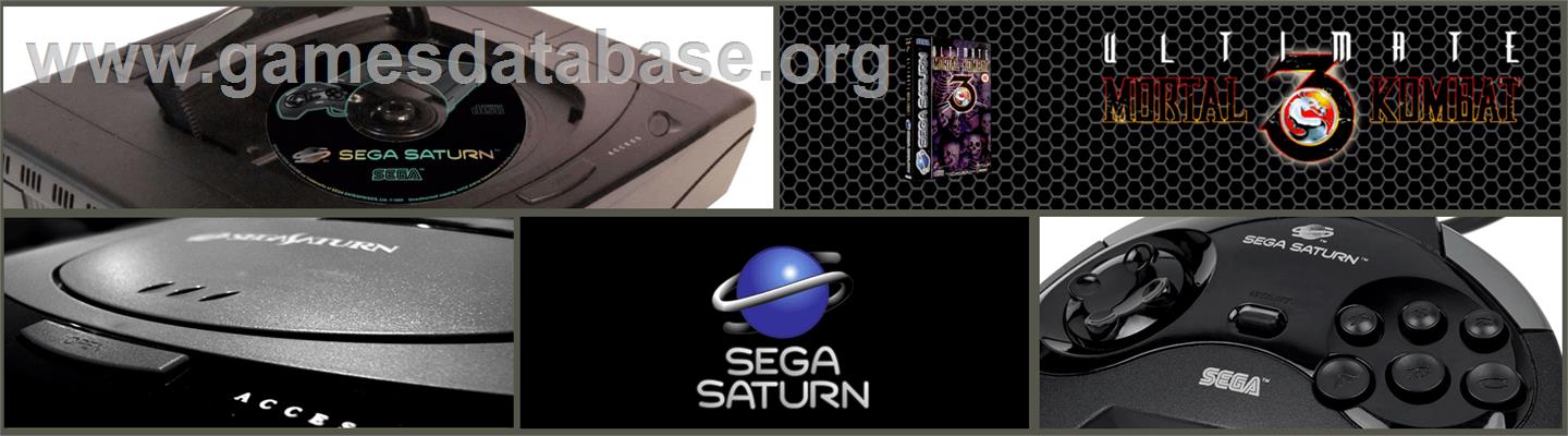 Ultimate Mortal Kombat 3 - Sega Saturn - Artwork - Marquee