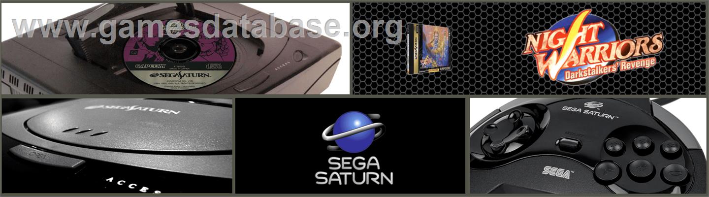 Vampire Hunter: Darkstalkers' Revenge - Sega Saturn - Artwork - Marquee