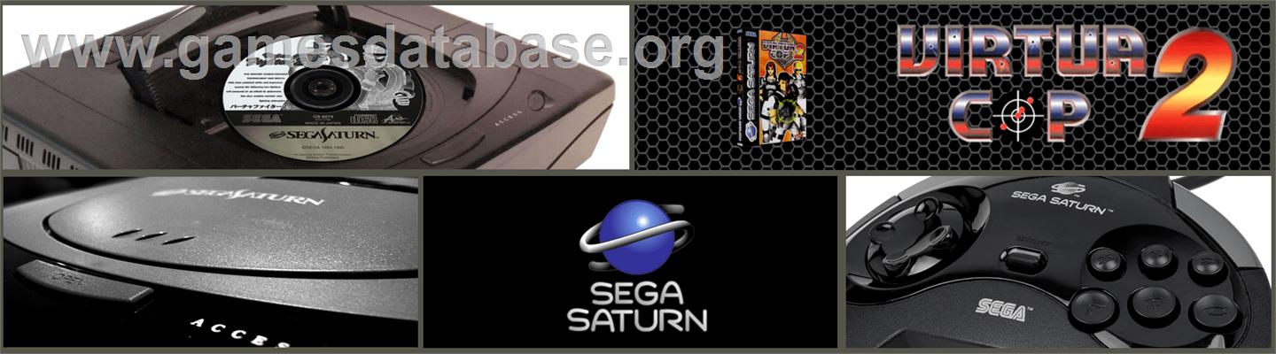 Virtua Cop 2 - Sega Saturn - Artwork - Marquee