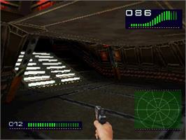 In game image of Alien Trilogy on the Sega Saturn.