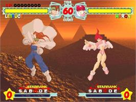 In game image of Astra Superstars on the Sega Saturn.