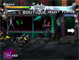 In game image of Batman Forever on the Sega Saturn.