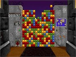 In game image of BreakThru! on the Sega Saturn.