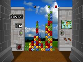 In game image of Break Thru on the Sega Saturn.
