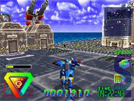 In game image of Bulk Slash on the Sega Saturn.