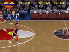 In game image of College Slam on the Sega Saturn.