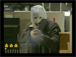 In game image of Crime Patrol on the Sega Saturn.