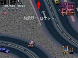 In game image of Crimewave on the Sega Saturn.