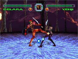 In game image of Criticom: The Critical Combat on the Sega Saturn.