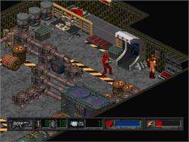 In game image of Crusader: No Remorse on the Sega Saturn.