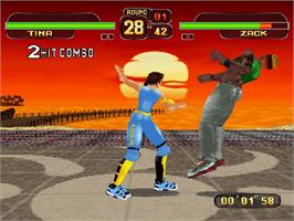 In game image of Dead or Alive on the Sega Saturn.