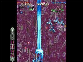 In game image of DoDonPachi on the Sega Saturn.