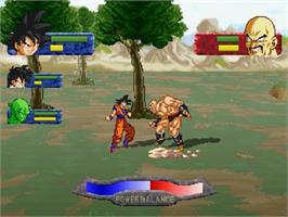 In game image of Dragonball Z: Idainaru Dragon Ball Densetsu on the Sega Saturn.