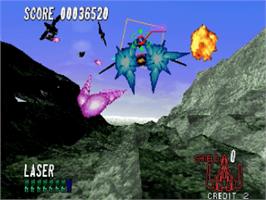 In game image of G Vector on the Sega Saturn.