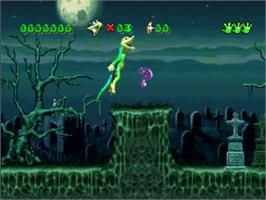 In game image of Gex on the Sega Saturn.
