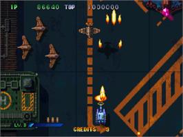 In game image of Guardian Force on the Sega Saturn.