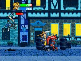 In game image of Guardian Heroes on the Sega Saturn.