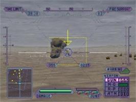 In game image of Gungriffon 2 on the Sega Saturn.
