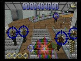 In game image of Hard Trilogy, Die on the Sega Saturn.
