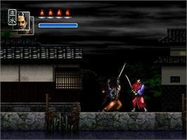 In game image of Hissatsu! on the Sega Saturn.