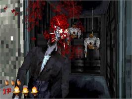 In game image of House Of The Dead, The on the Sega Saturn.