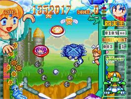 In game image of Kyuutenkai Fantastic Pinball on the Sega Saturn.