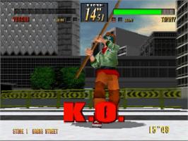 In game image of Last Bronx on the Sega Saturn.