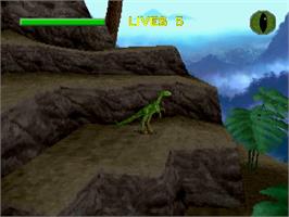 In game image of Lost World - Jurassic Park, The on the Sega Saturn.